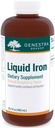 Genestra Brands Liquid Iron Yellow 124; Koloidní minerální doplněk Yellow 124; Natural Raspberry Flavor Yellow 124; 16.2 fl. Oz.