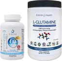 Eniva L- glutamin Powder, 1,1- Pound and Omega-3 Fish Oil (60 čepice)