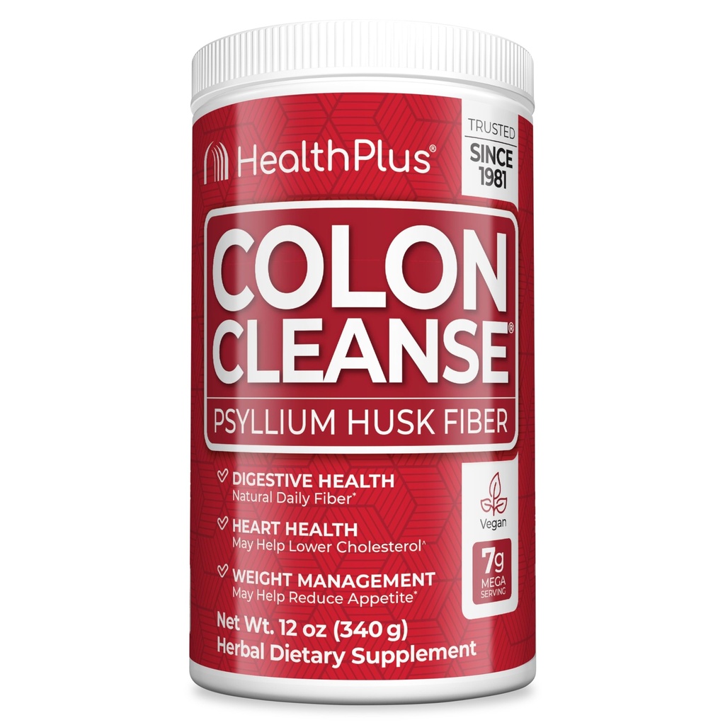 Zdraví Plus Colon Cleanse - Natural Daily Fiber Powder- gluten Free, Detox, Heart Health (12 Ounces, 48 Servings)