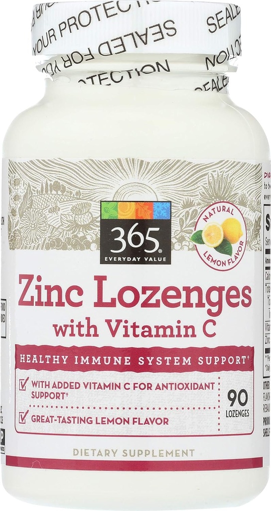 365 by Whole Foods Market, Zinek Lozenge with Vitamin C, 90 ct