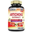 Artyčok dodatek Extrakční kapsle, 4 měsíce Dodávka s Papaya, Apple Pectin, Kurkumin, Bladderwrack - Podporuje Digestion Function - 120 Vegan Kapsle