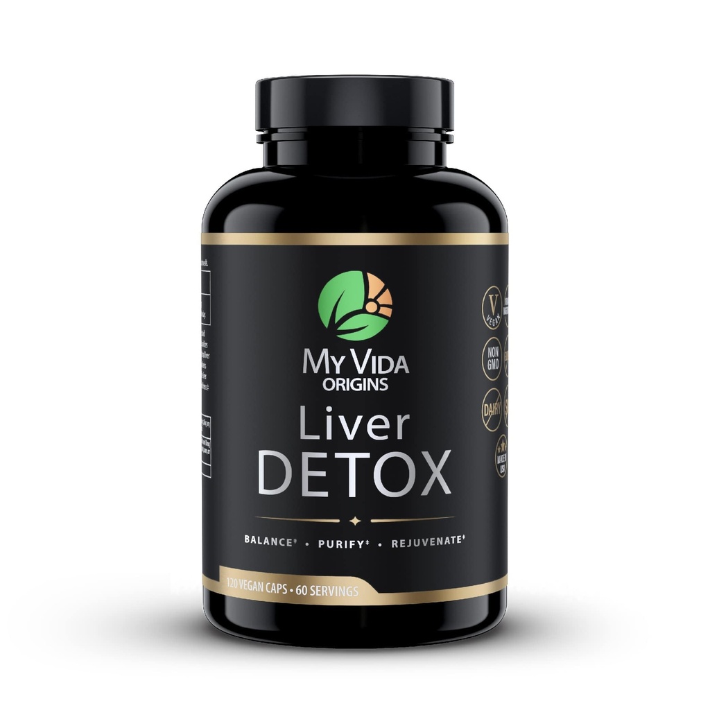 Moje Vida Origins Játra Detox s organické mléko Thistle Organic Dandelion Extract a Cholin s NAC - Játra Detox 120 Kapsle