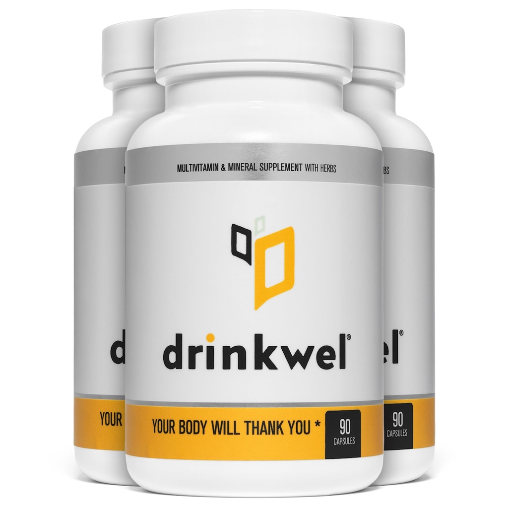 Nápoje Premium Multivitamin Dodatek - Balení 3 x 90 Kapsle - Ranní zotavení, Podpora jater a imunitní podpora - Mléko bodláčí, Vitamin C, Zinek, hořčík