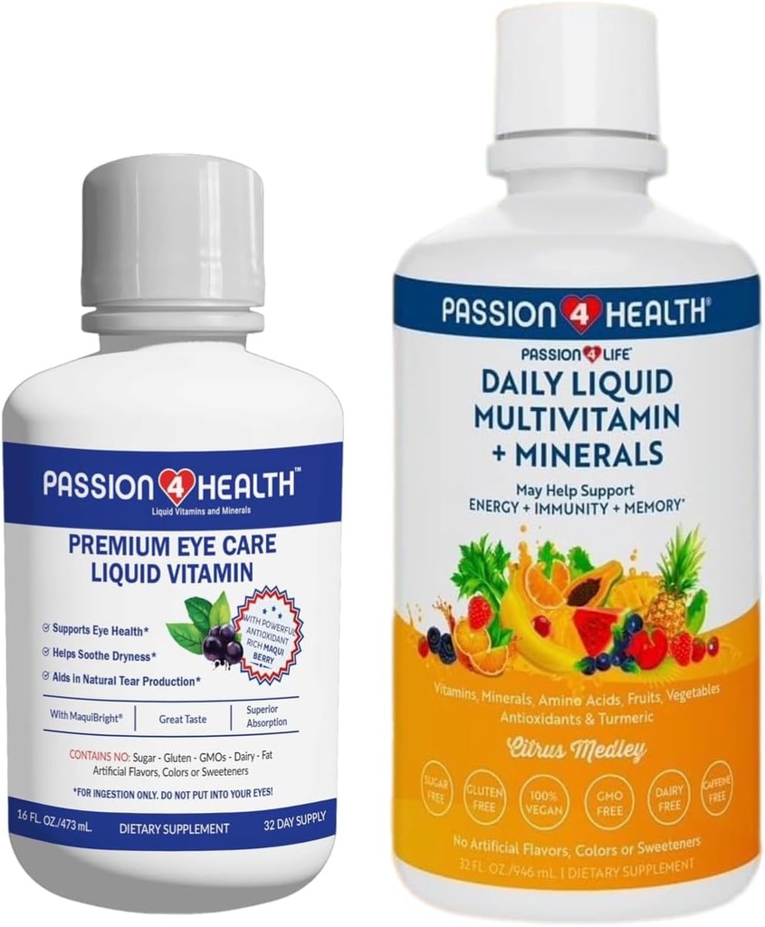 Premium oční péče tekuté vitamíny Bundle