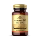 Solgar Vitamin B6 100 mg - 100 Rostlinných kapslí - Non- GMO, Vegan, Gluten Free, Dairy Free, Kosher, Halal - 100 Služeb
