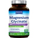 Vrozená vitalita Glycinát hořečnatý 500 mg Glycinát 124; 70mg Elemental Magnesium Supplementa- vysoká absorpce, nepufrované, Non- GMO & No Gluten - Nerve, zdraví kostí a srdce - 60 Veganských kapslí Magnesio