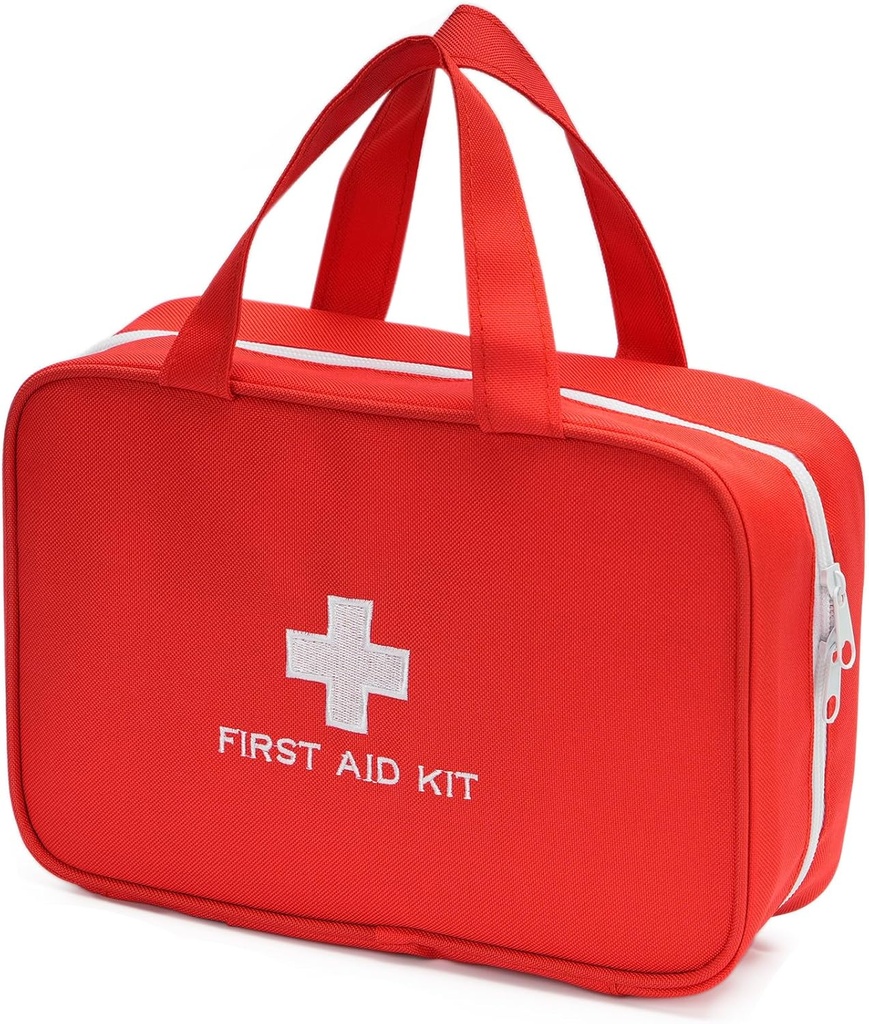 Kompaktní prázdné první pomoc Kit Bag Pohotovostní trauma lékařské Pouch Travel Medicine Pořadatel Bag pro domov, Kempování, Cestování, Auto (červená)