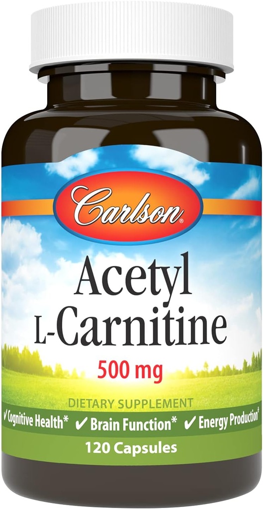 Carlson Labs Acetyl L- karnitin, 500 mg, 120 tobolek