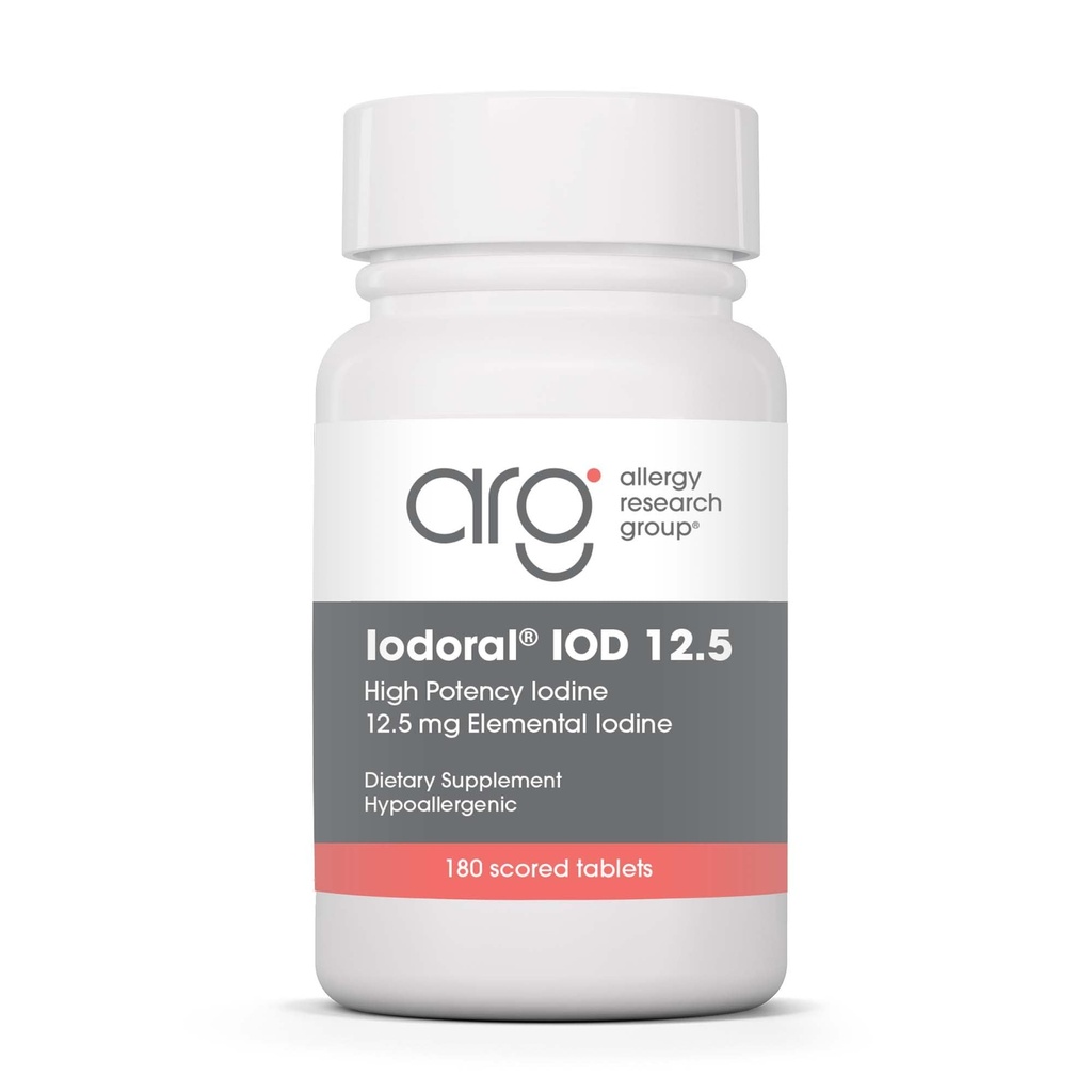 Optimox Iodoral 12, 5 mg Doplněk k jódu, Podpora štítné žlázy pro ženy a muže, Lugol Solution Pills, Iodidové tablety draselné, denní minerální komplex - 180 Počet