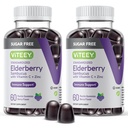 VITEEY Sambucus Elderberry Gummies pro dospělé a dospívající + zinek a vitamín C - bez cukru - Imunitní podpora & Booster Herbal dodatek - Vegan, gluten zdarma, želatina zdarma, GMO zdarma, žvýkací Berry ochucené
