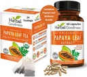Papaya Leaf Extract Capsule a Papaya Leaf Tea Bundle - Kompletní podpora imunitního zdraví a trávicí wellness