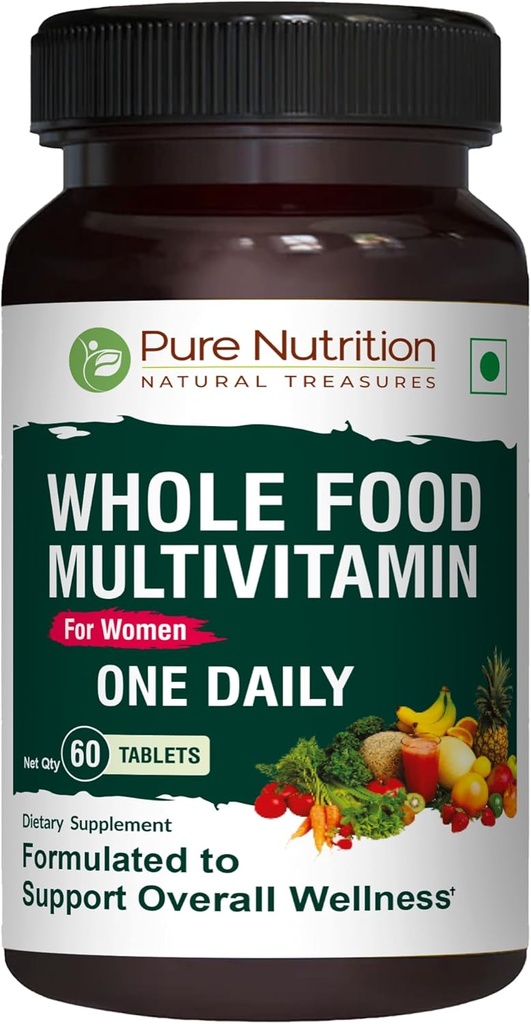 Čistá výživa Multivitamin pro ženy 124; 60 Tabs 124; One- A- Day 124; 100% RDA 124; 24 Natural Vitamíny a minerály 124; všechny přírodní rostliny na bázi žen Multivitamin 124; 2 měsíce Dodávky