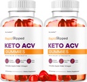 (2 Pack) Rapid Ripped Keto ACV Gummies Support, Rapidrip Keto Plus Apple Cider Ocet Gummy Advanced Formule 1050MG, Všechny přírodní Gomitas Recenze, 120 Gummies pro 2 měsíce