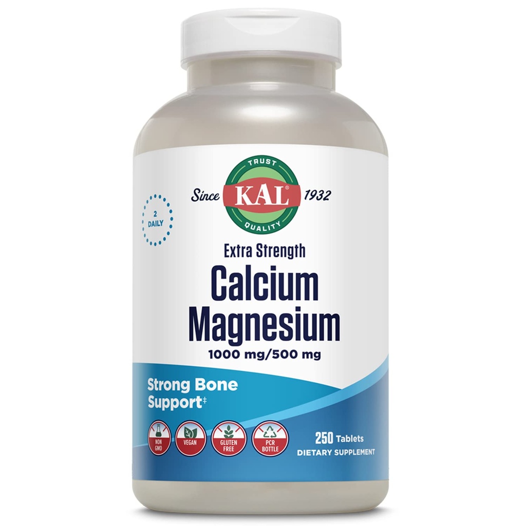 KAL Extra síla vápníku Magnesium tablety, 250 Počet