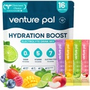Venture Pal Sugar Free Electrolyte Powder Packets - Liquid Daily IV Hydration Packets CU124; Electrolytes Drink Mix s 5 vitaminy & 7 Electrolytes CU124; Keto Friendly CU124; Non- GMO CU124; Certified Vegan CU124; 16 Sticks