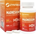 Triple Magnesium Complex CLAS124; 400mg Glycinátu hořečnatého, Malate & Citrát pro svalovinu, Nerves & Energy CLAS124; s vitaminem C, B6 pro vysokou absorpci CLAS124; pro ženy a muže (120 tobolek)