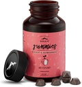Čisté himalájské shilajit gumies, Sugar- Free, 85 + stopové minerály & Fulvic Acid for Energy, Metabolismus a imunitní podpora, Shilajit pro muže a ženy, Ashwaghanda Gummies (60 Počet)