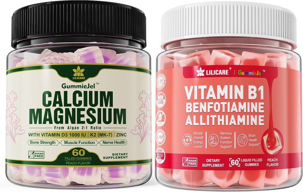 Příplatek vápníku na bázi rostlin + vitamíny B1 gumové