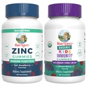 MaryRuth Organics Zinc (Tart Raspberry) & Kids Imunity Gummies (Mixed Berry) CUR 124; Clean Label Project Ověřený ® CUR 124; Vitaminy pro imunitu a celkové zdraví a wellness CUR 124; Vegan, Non- GMO, No Gelatin
