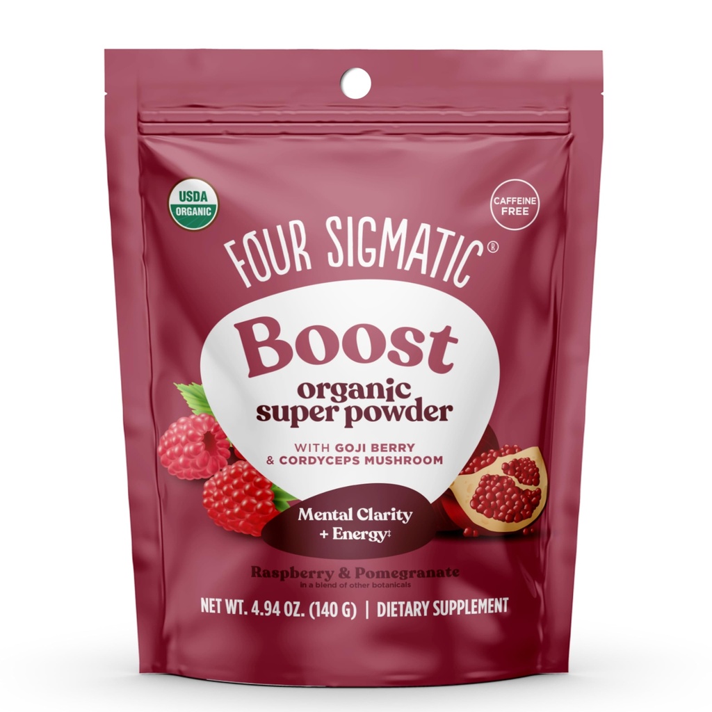 Čtyři Sigmatické Perform Super Powder se super ovocem a antioxidanty Red Raspberry - plechovka