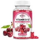 Vitamin B12 Gummies - 5000 mcg methylkobalamin se železem, Vitamin C, D3 & Folát, Energetická podpora a metabolismus, imunitní, B-12 Komplexní Žvýkací doplněk pro muže a ženy, Vegan- 60 Počet
