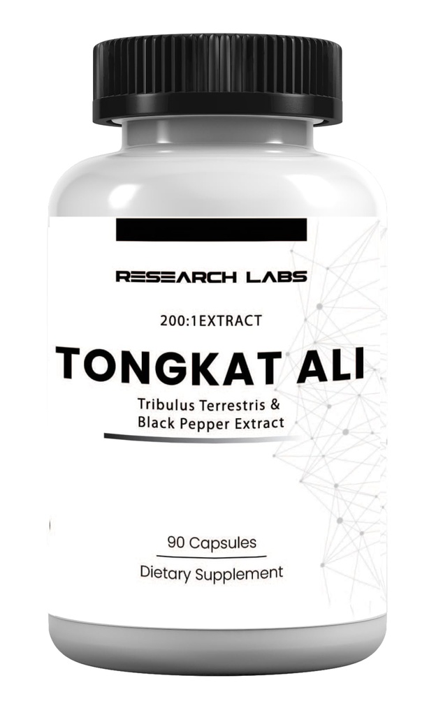 Výzkumné Labs Longjack Tongkat Ali Extract Kapsle 200x Síla 124; 200000 mg iž 124; Síla, pohon, Výkon & svalová hmotnost