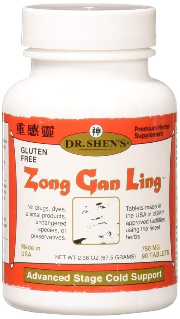 Dr. Shen's Zong Gan Ling Severe Cold and Flu Relief -- 750 mg - 90 Tablets