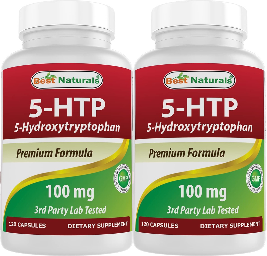 Nejlepší Naturals 2 Balení 5- HTP (5- hydroxytryptofanum) 100 mg 120 Kapsle