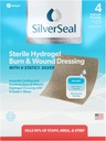 SilverSeal Burn and Wound Dressing 124; Hydrogel Pads with X- Static Silver CLAS124; Soothing, Moist & Protection CLAS124; Burns, Cuts & Wounds CLAS124; 4 Sterilní Dressings