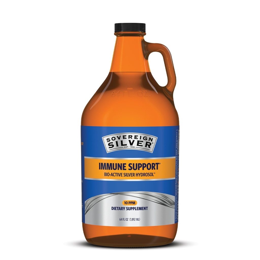 Sovereign Silver Imunitation Support - Koloidní stříbro, Bio- Active Silver Hydrosol, 10 ppm, Liquid Twist Top, 64 Fl Oz, (1,892 ml)