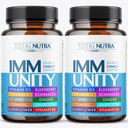 10-In-1 Imunitní podpora Dodatek: Imunitní Boostery pro dospělé a děti Daily Imunity Defense s klíčovým imunitním systémem Vitamíny zink, Vitamin C a D, Plus Elderberry, Quercetin, Echinacea & Více, 60 Caps