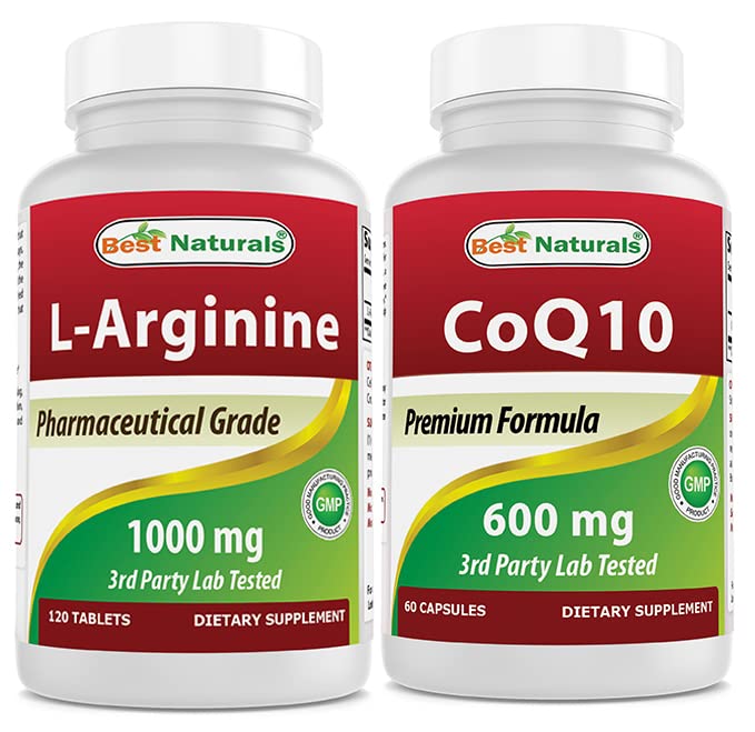 Nejlepší Naturals L- Arginine 1000 mg & CoQ10 600 mg