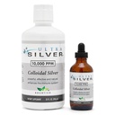 Ultra Silver ® Koloidní stříbro 124; 10,000 PPM, 32 Oz (946ml) 124; Minerální dodatek 124; Pravé koloidní stříbro - 4 oz Kapátko láhev (Prázdné) Zahrnuto pro výměnu!