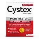 Cystex Dual- Action UTI Pain Relief & Prevention Tablety - 2in-1 Formule Relieves Discomfort & Sows Bakteriální růst - Non- Stening - 48- Počet