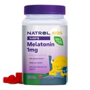 Natrol Kids Melatonin 1 mg, Dietní dodatek pro klidný spánek, Melatonin gumy pro děti, 180 Raspberry- ochucené gumy, až 180 den dodávky