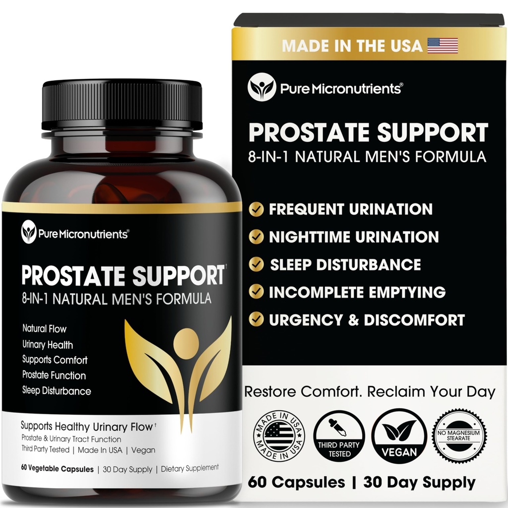 Čisté Micronutrients Advanced Prostate Health Supplement - Saw Palmetto, Beta- Sitosterol, StringNettle Root, & Lycopene - Kontrola močového měchýře a Močové podpůrné doplňky pro muže