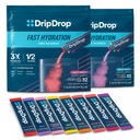 Hydratace DripDrop - Electrolyte Powder Packets - Meloun, Berry, Lemon, Orange, Fruit Punch, Grape, Strawberry Lemonade, Cherry - 64 Počet