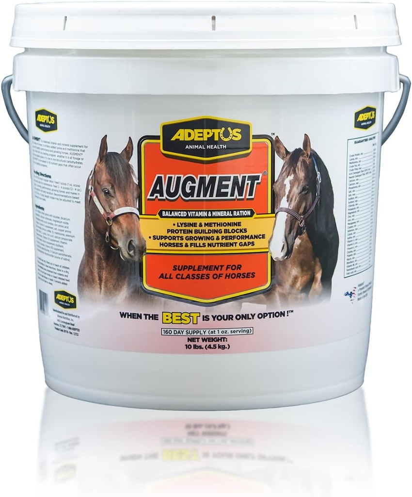 Adeptus Nutrition Augment Vitamin & Mineral Balancer, Koně Nutrition Enhancing Dodatek s Biotin, Amino kyseliny, Minerály