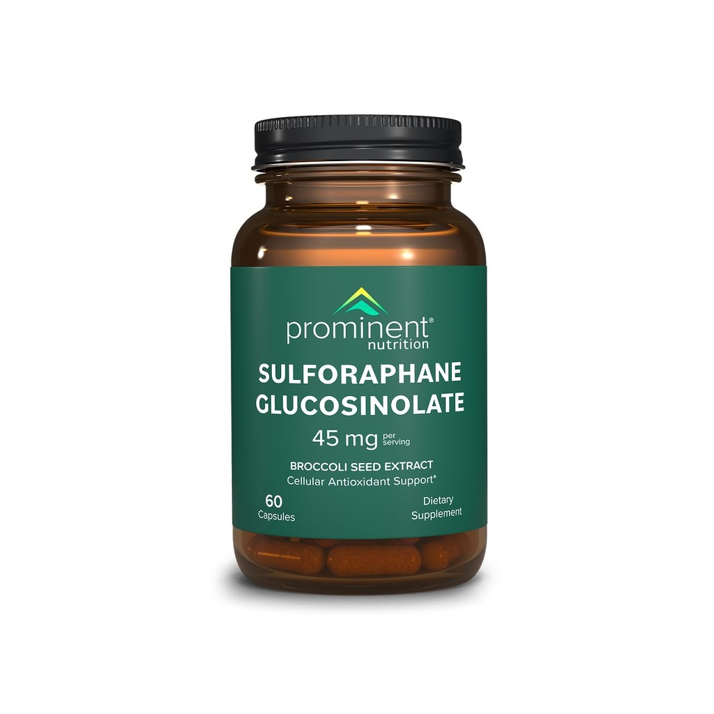 Prominentní Nutrition Sulforaphane Glucosinolate Dodatek, Cellulární antioxidant Podpora, Sulforaphane dodatek 45 mg, 30 denní dodávka - 1 balení
