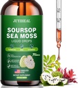 7- in-1 Soursop Graviola s mořem Moss tekuté kapky, Soursop Bitters tekuté bohaté na Multivitamin pro stravitelný antioxidant, imunitní boost, buněčná podpora a regenerace, 2 Fl Oz