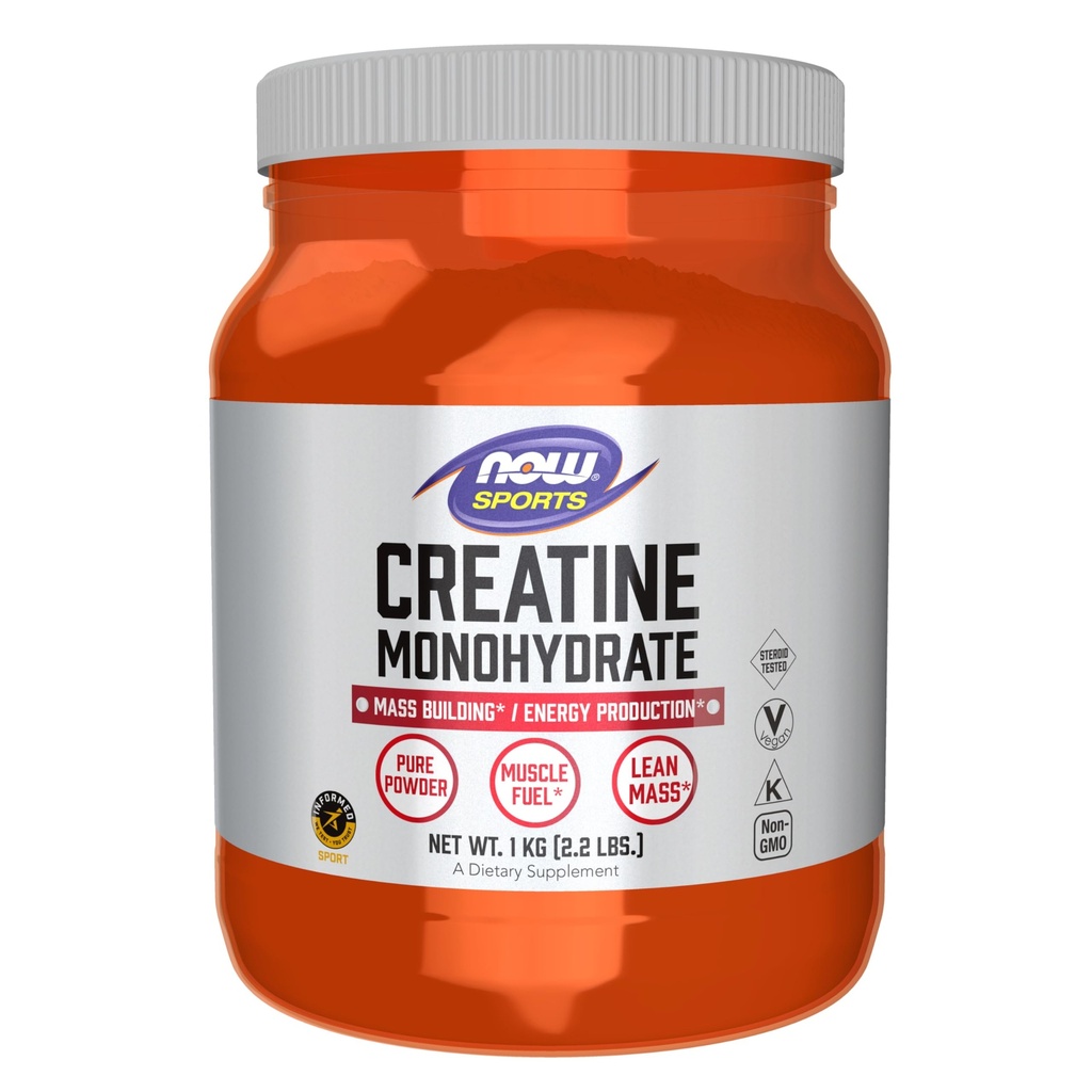 Nyní Foods Sports Nutrition, Creatine Monohydrát prášek, Mass Building * / Energy Production *, 2.2-Pound