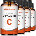 Lipozomální vitamín C 2000mg tekutý pro dospělé, vysoce absorpční VIT C, Maximalizovat vitamín C, pro imunitní systém a antioxidant, 60ML (4 lahve)