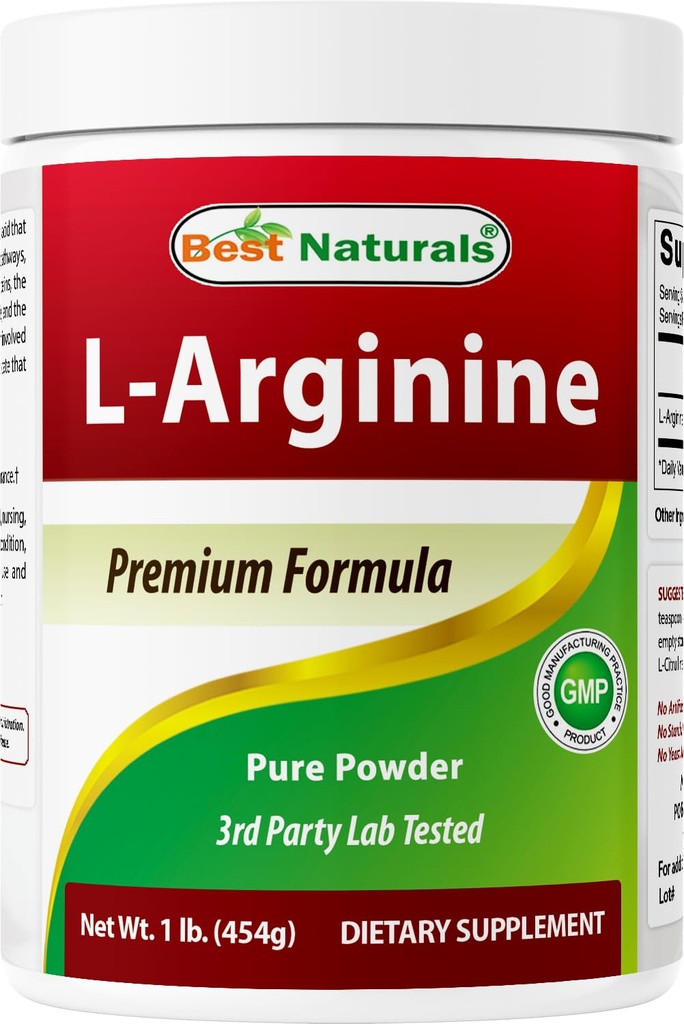 Nejlepší Naturals L- Arginine Powder 1 Pound - Čisté farmaceutické třídy zdarma formulář - Nejlepší aminokyseliny argininu doplňky pro ženy & Man - Podporuje cirkulaci a podporuje kardiovaskulární zdraví