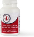 Dairyland American Ginseng Kapsle, 75 ct (2000 mg) - Koncentrovaný Wisconsin Ginseng Root Extract - Denní bylinný dodatek pro imunitní podporu