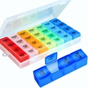 Pill Organizátor 4 krát denně, Premium Týdenní Pill Případ Medicine Pořadatel Box 7 Days 28 Kompartment to Hold Vitamins Medicine Organizátor Box
