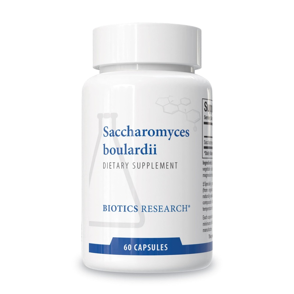 Biotika Výzkum Saccharomyces boulardii Probiotika Dodatek - 235 mg / Servírování - Podporuje GI zdraví mikrobiální bilance, Zdravá imunita & Pathway Responses - Dairy- Free, Temperature- Stabilní - 60 Kapsle