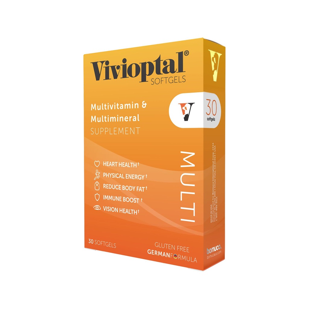 Vivioptal Multi, 30 Softgels, Multivitamin & Multimineral, gluten zdarma, německý vzorec