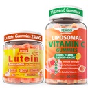 NEVISS 1Pack Liposomální vitamin C 1000mg Gummies + 1Pack Lutein Zeaxanthin doplňky Gummies