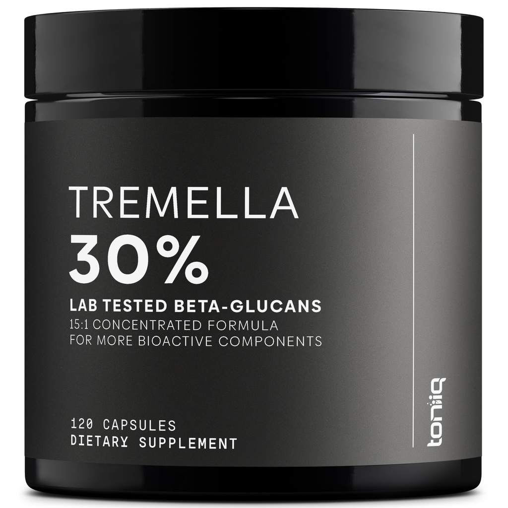 Tremella Mushroom Ultra High Potency 15: 1 Extrakt s 30% Beta Glukans - Čisté a koncentrované Formule - Third- Party Lab Tested for Purity & Quality - 120 Kapsle