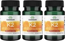 Swanson Vitamin K2 (Menaquinone- 7) - vitamin dodatek podporující kardiovaskulární a kostní zdraví - Vyrobeno z japonského Natto pomoci regulovat vápník - (30 Softgels, 100mcg každý) (3 balení)
